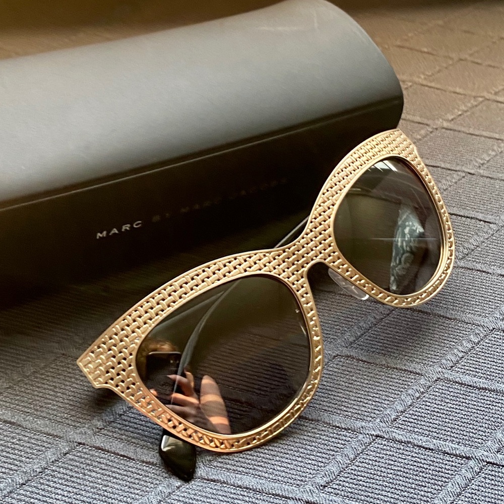 Marc Jacobs Gold Woven Sunglasses